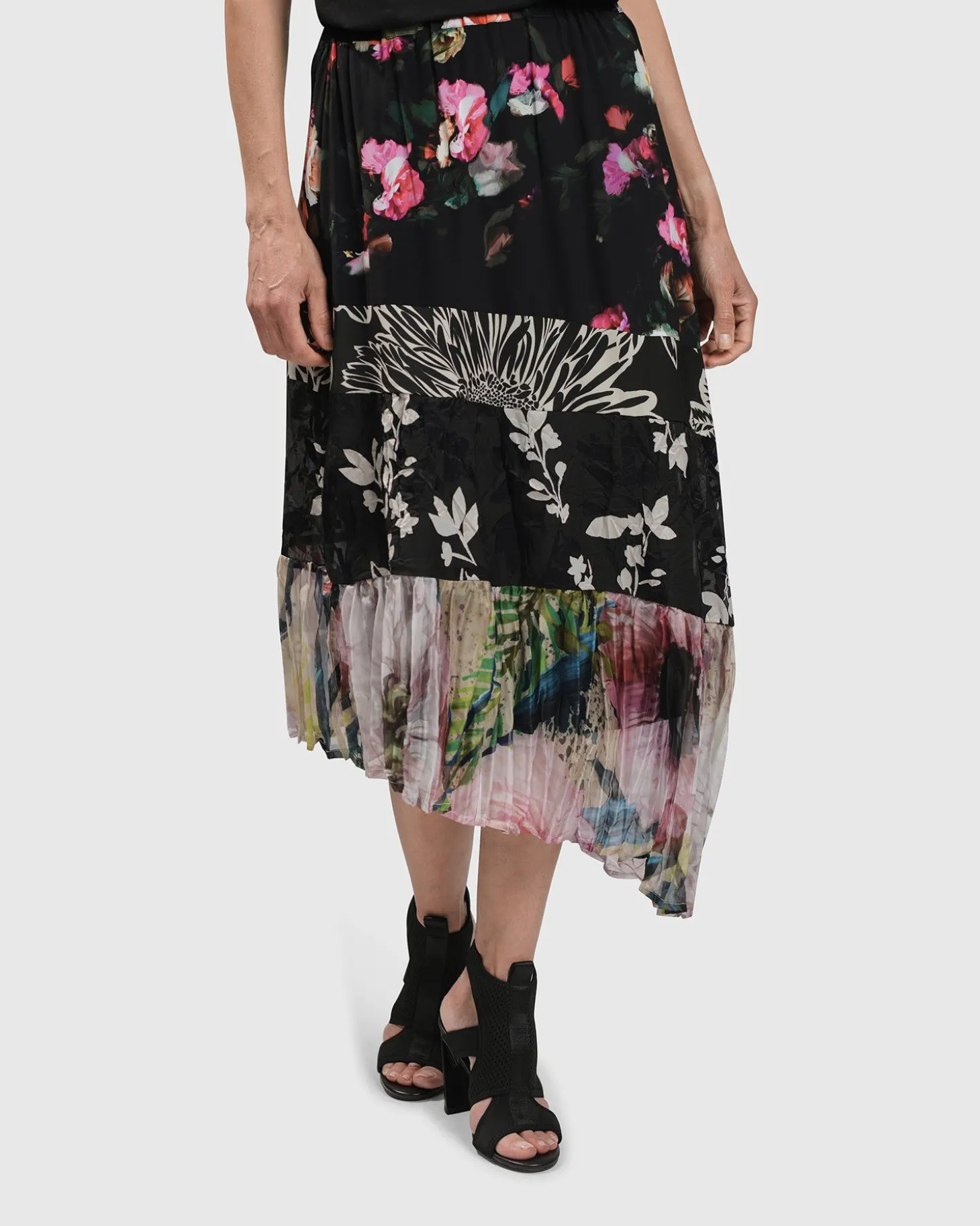 Adaline Tiered Maxi Skirt, Mix
