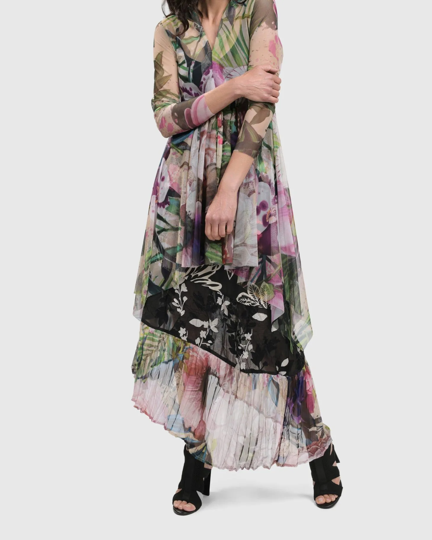 Adaline Tiered Maxi Skirt, Mix