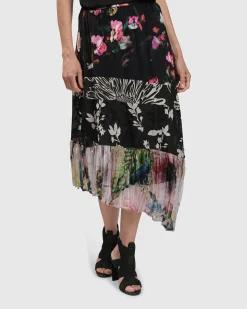 Adaline Tiered Maxi Skirt, Mix