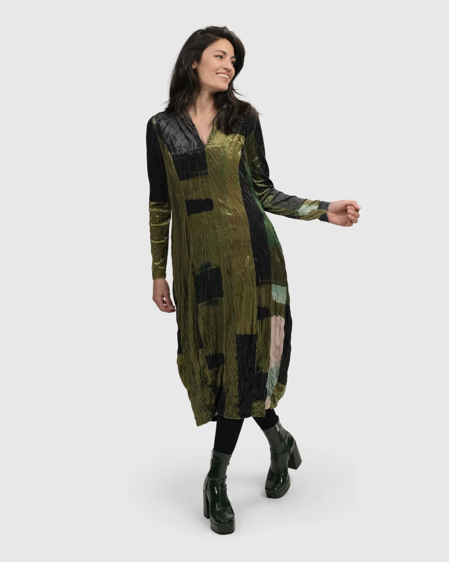 Al Fresco Cocoon Dress, Olive