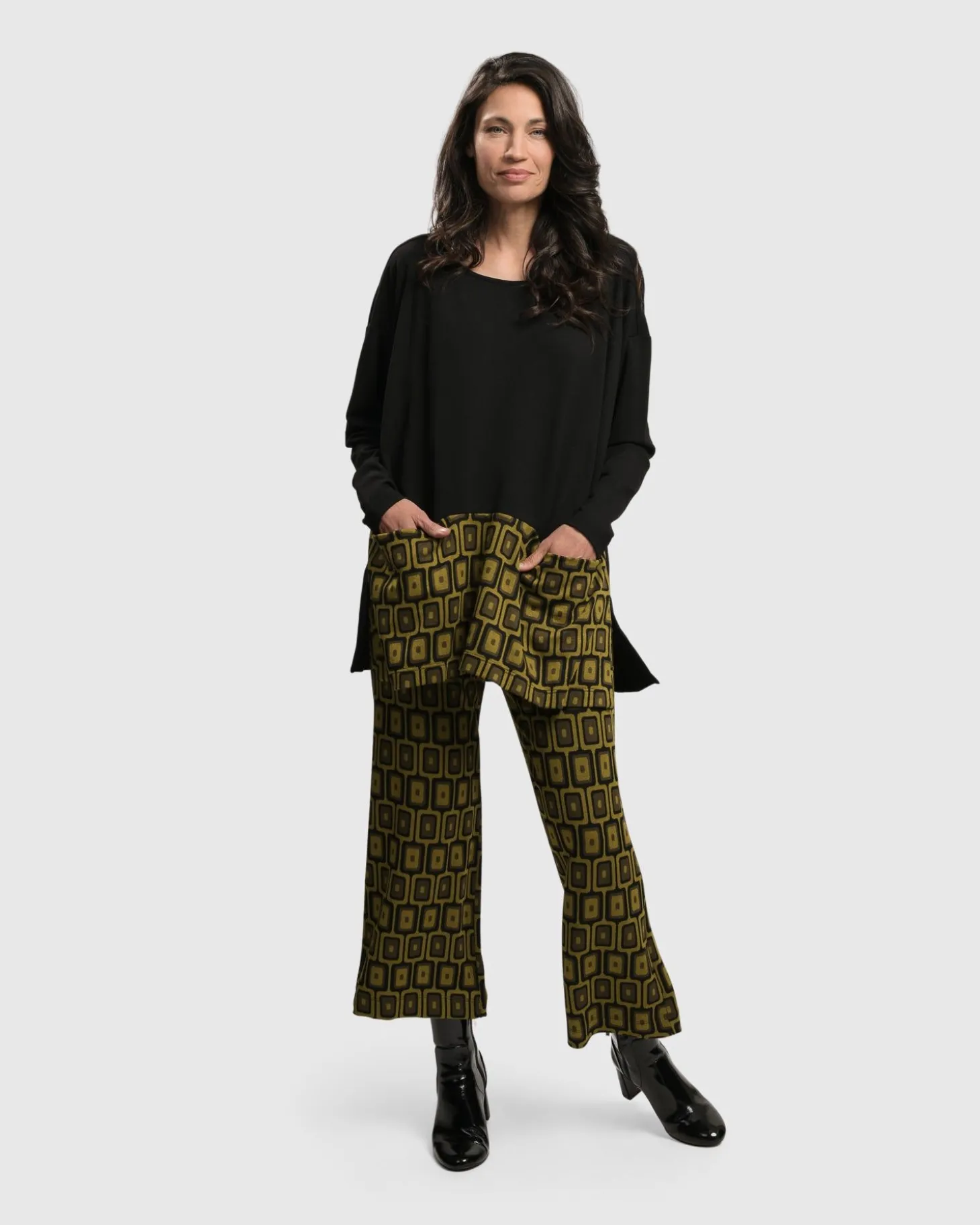Alice Apron Pocket Top, Chartreuse