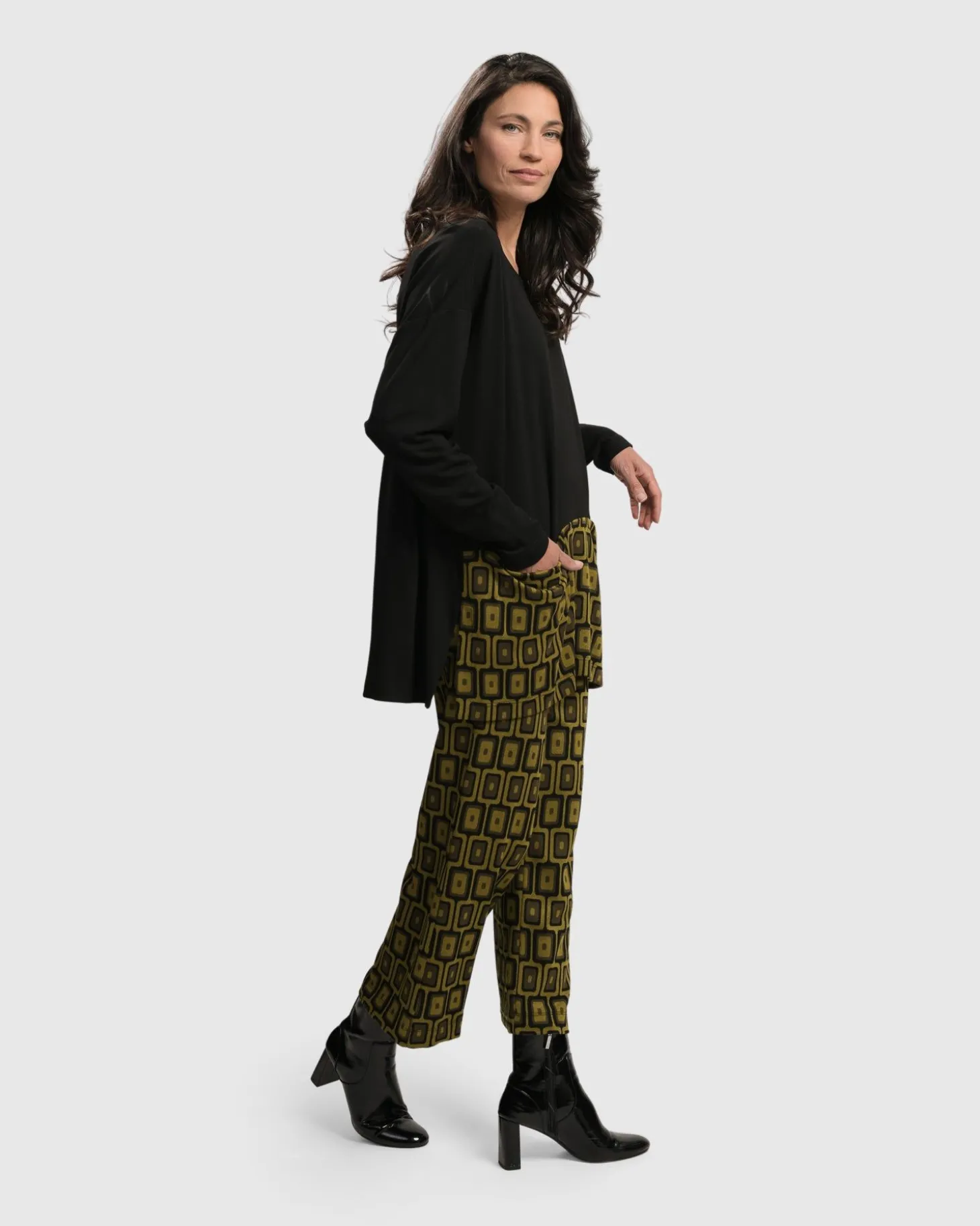 Alice Apron Pocket Top, Chartreuse