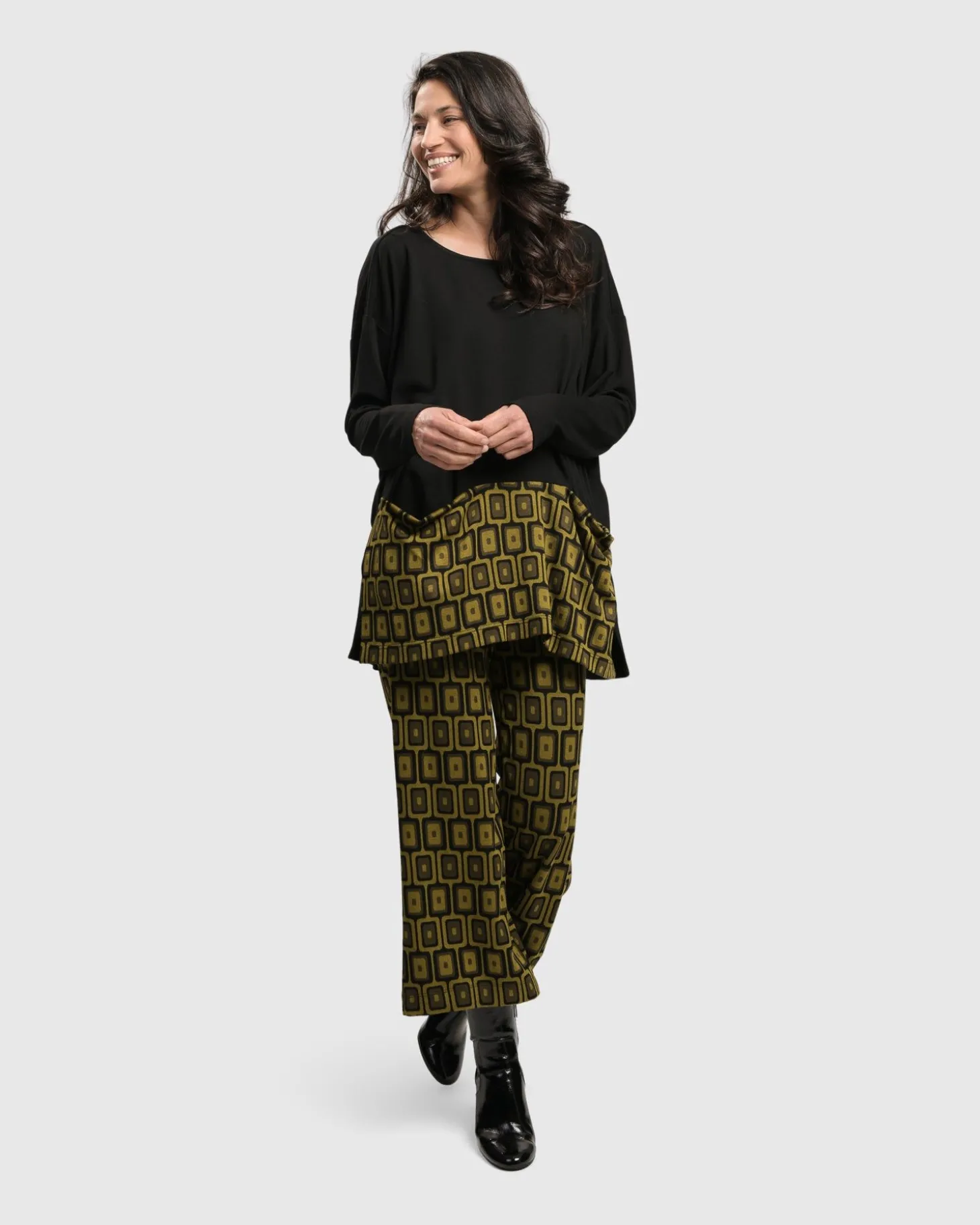 Alice Apron Pocket Top, Chartreuse