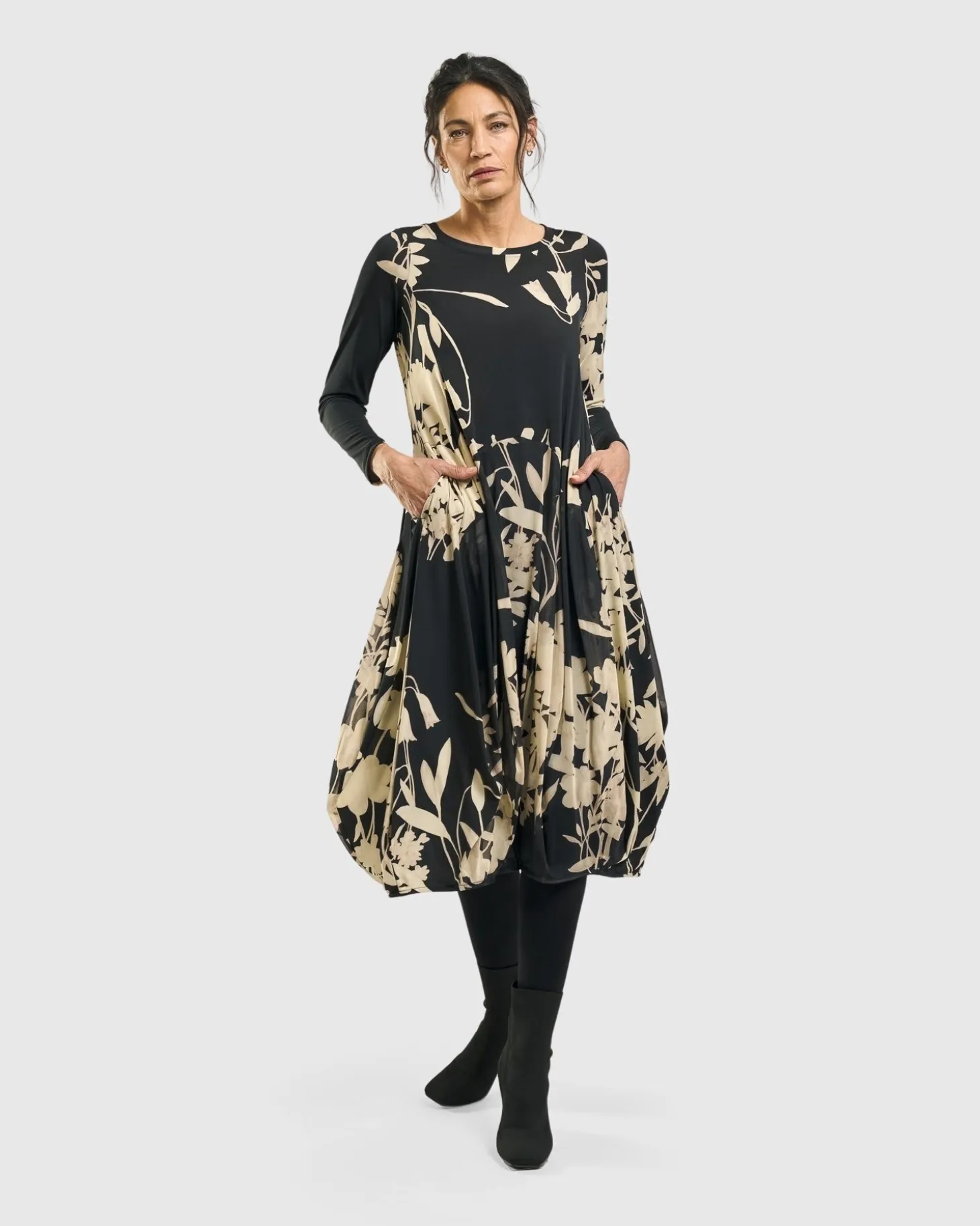 Amber Cocoon Dress, Floral
