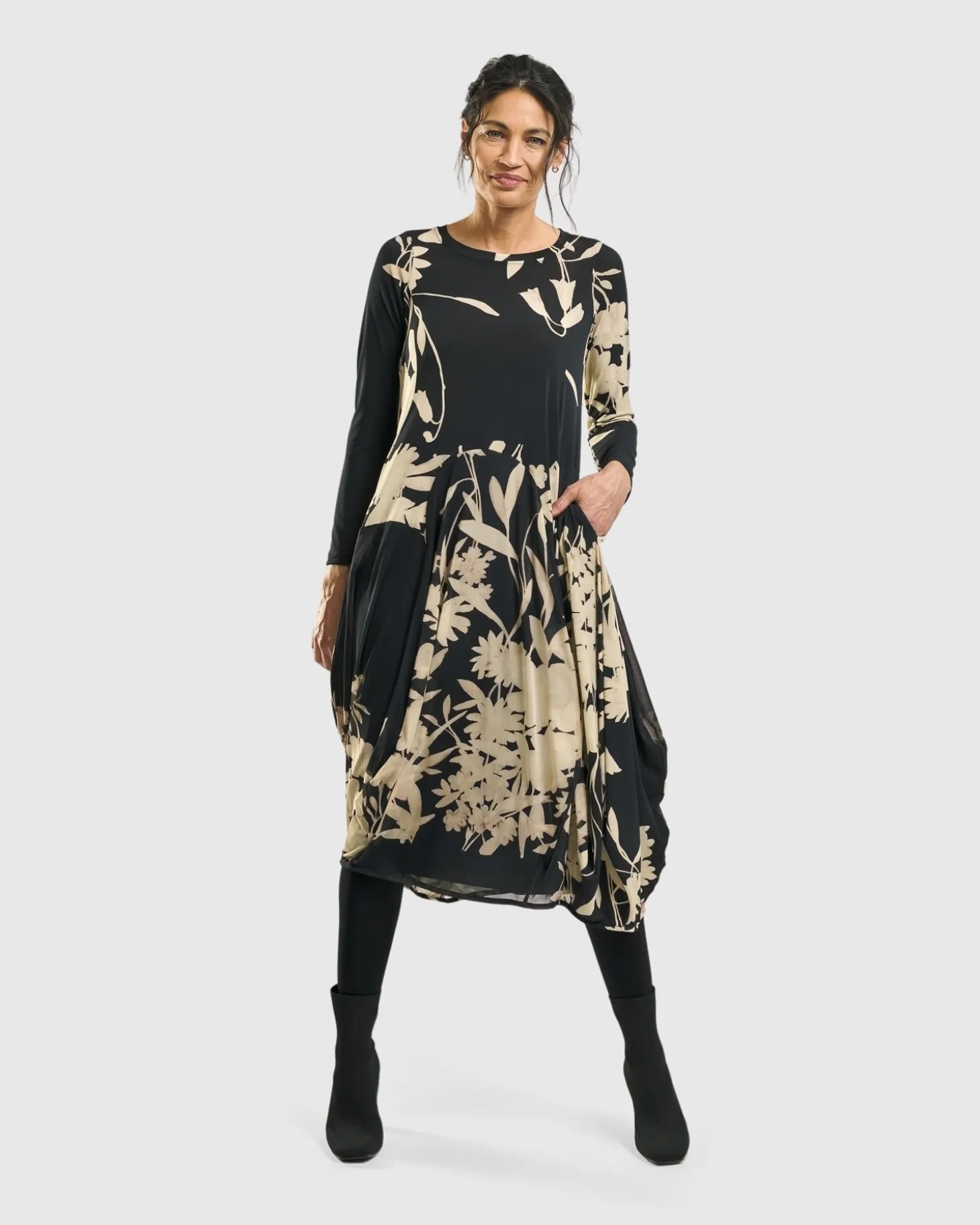 Amber Cocoon Dress, Floral