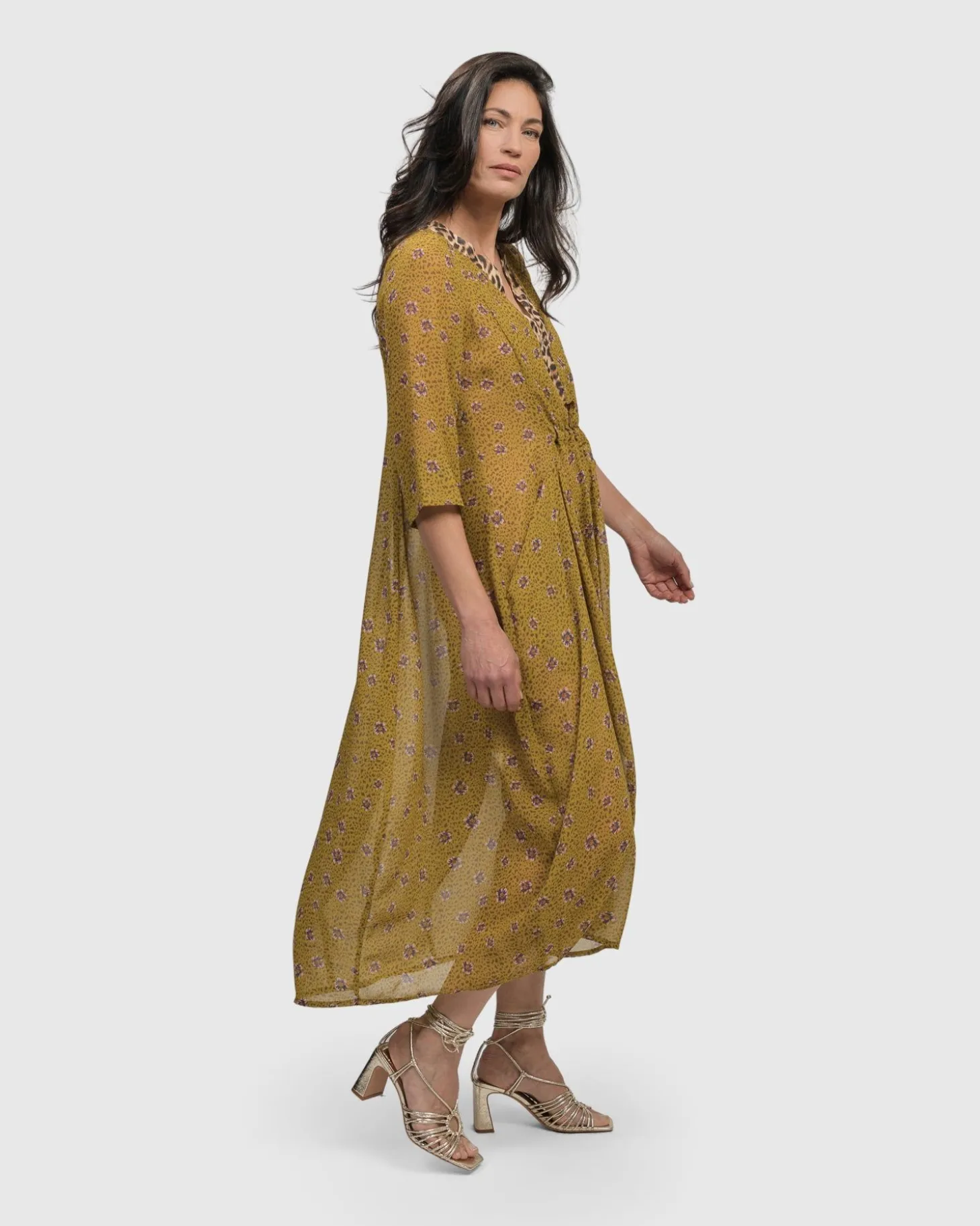 Amelie V-Neck Caftan, Meadow