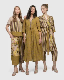Amelie V-Neck Caftan, Meadow
