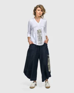Anchorage V-Neck Top, White