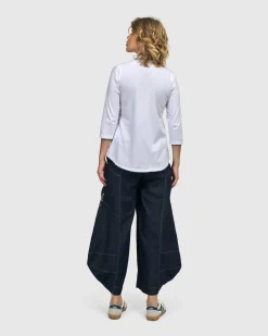 Anchorage V-Neck Top, White