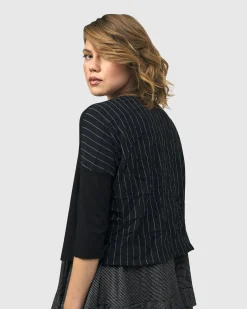 Andromeda Cropped Cardigan, Stripes