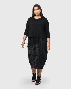 Andromeda Cropped Cardigan, Stripes