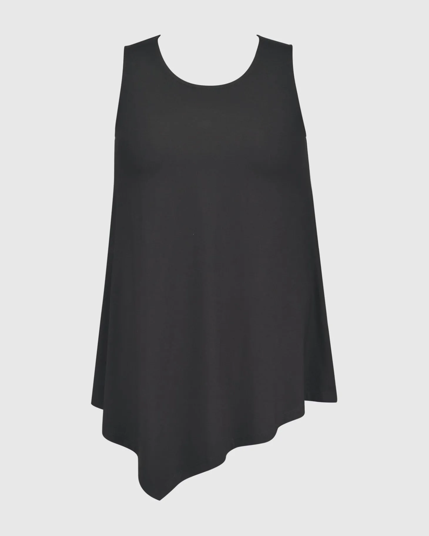 Ani Sleeveless Tunic Top, Black