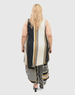 Ani Sleeveless Tunic Top, Stripes