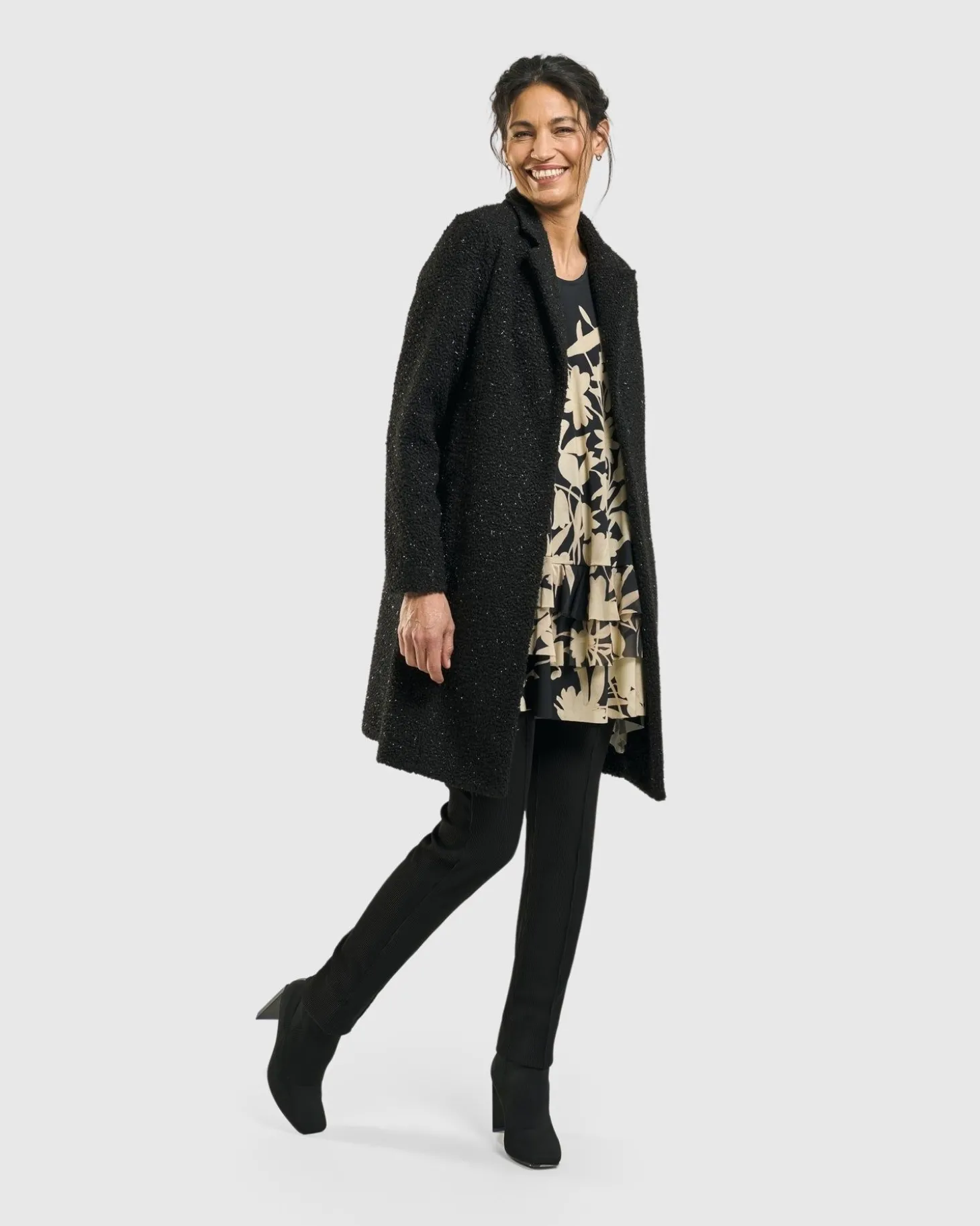 Aquarius Cardigan Jacket, Charcoal