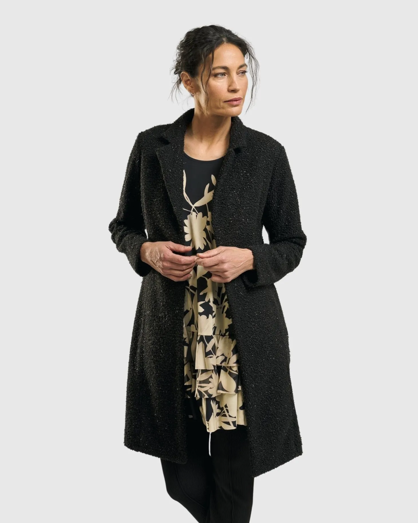Aquarius Cardigan Jacket, Charcoal
