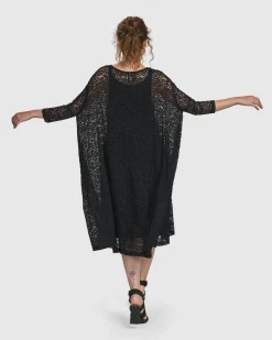 Artemis Trapeze Dress, Black