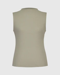 Asana High-Neck Top, Nature