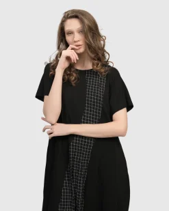 Athena Relaxed Cocoon Dress, Net
