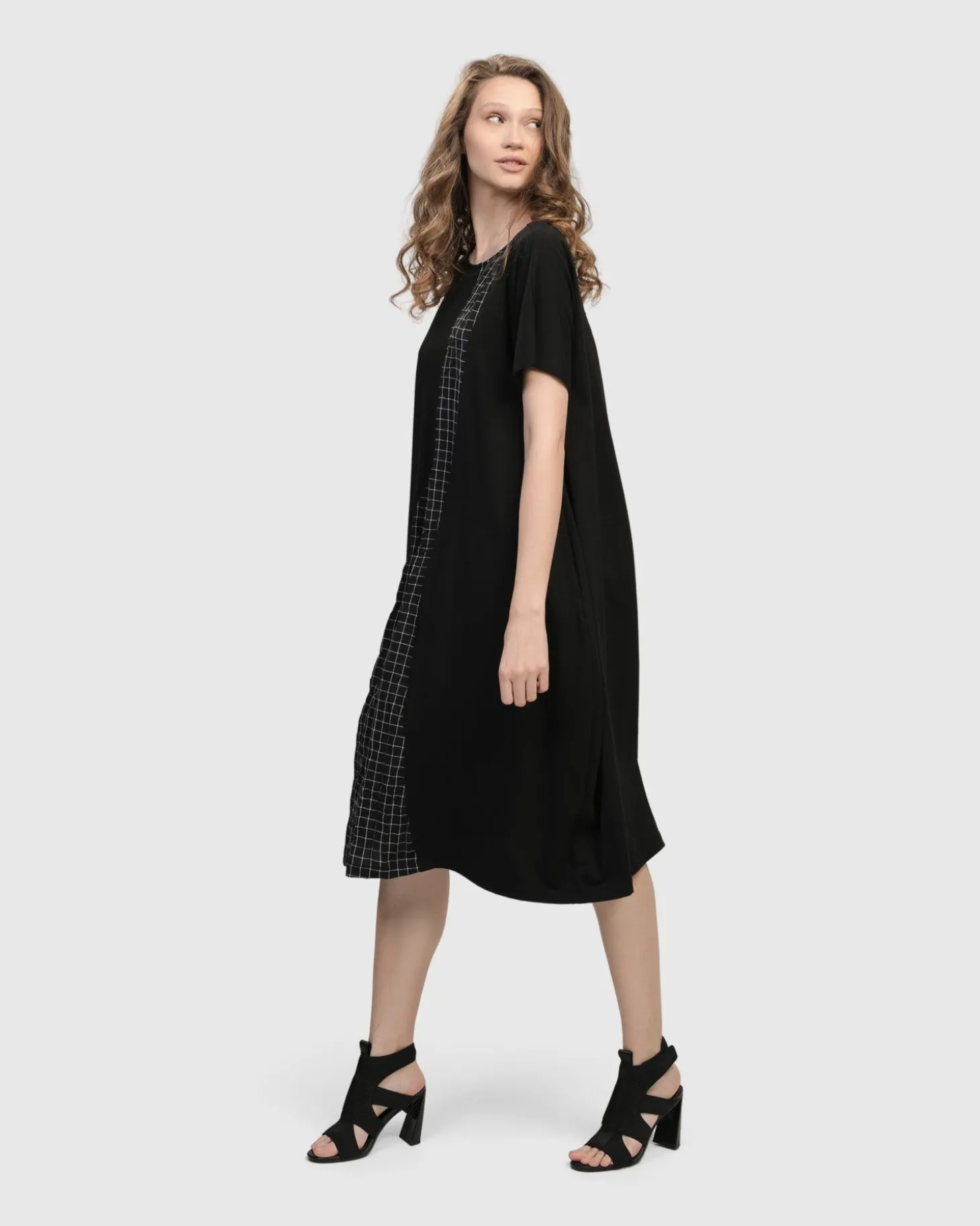 Athena Relaxed Cocoon Dress, Net