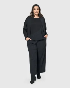 Audrey Relaxed Top, Pinstripes