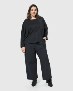 Audrey Relaxed Top, Pinstripes