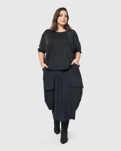 Audrey Relaxed Top, Pinstripes