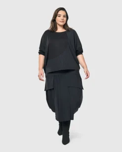 Audrey Relaxed Top, Pinstripes