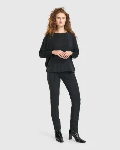 Audrey Relaxed Top, Pinstripes