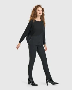 Audrey Relaxed Top, Pinstripes