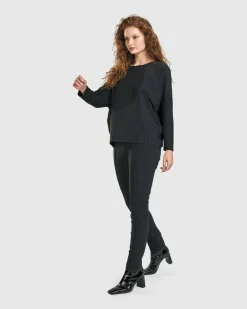 Audrey Relaxed Top, Pinstripes
