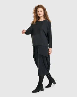 Audrey Relaxed Top, Pinstripes