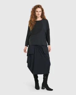 Audrey Relaxed Top, Pinstripes