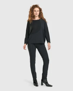 Audrey Relaxed Top, Pinstripes