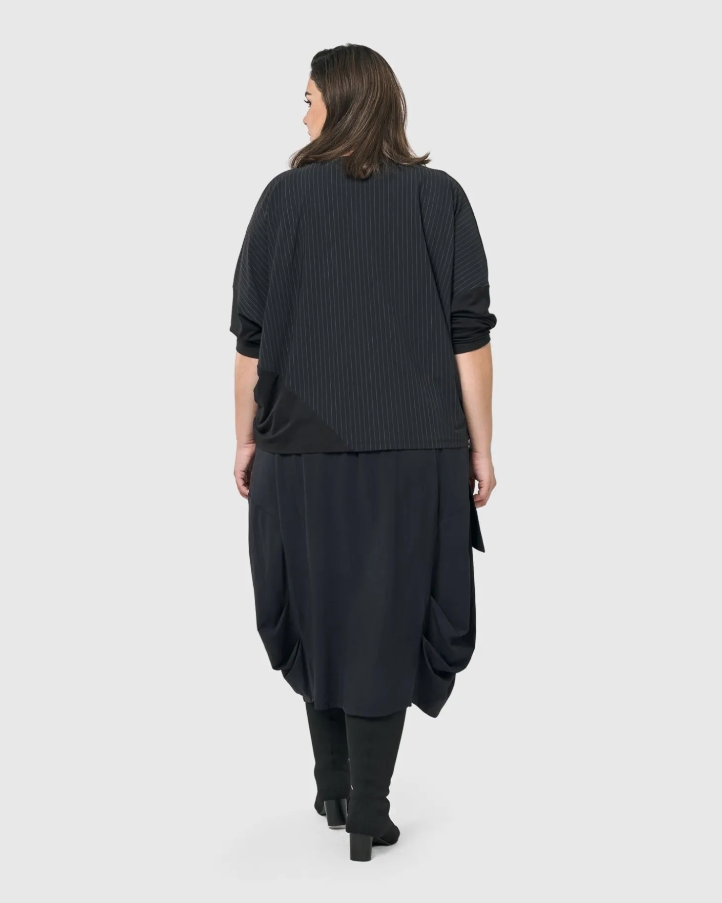 Audrey Relaxed Top, Pinstripes