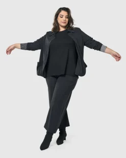 Audrey Shirt Jacket, Pinstripes