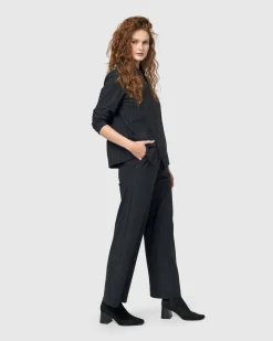 Audrey Shirt Jacket, Pinstripes