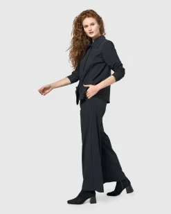 Audrey Shirt Jacket, Pinstripes