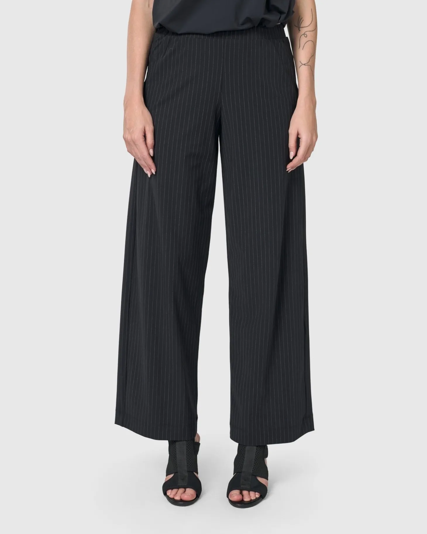 Audrey Straight Leg Pants, Pinstripes