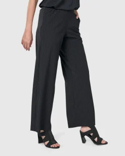 Audrey Straight Leg Pants, Pinstripes
