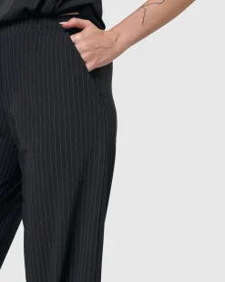 Audrey Straight Leg Pants, Pinstripes