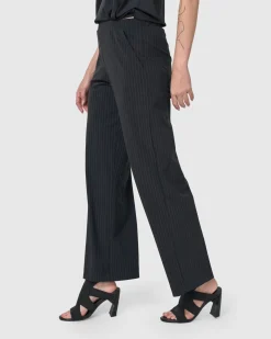 Audrey Straight Leg Pants, Pinstripes