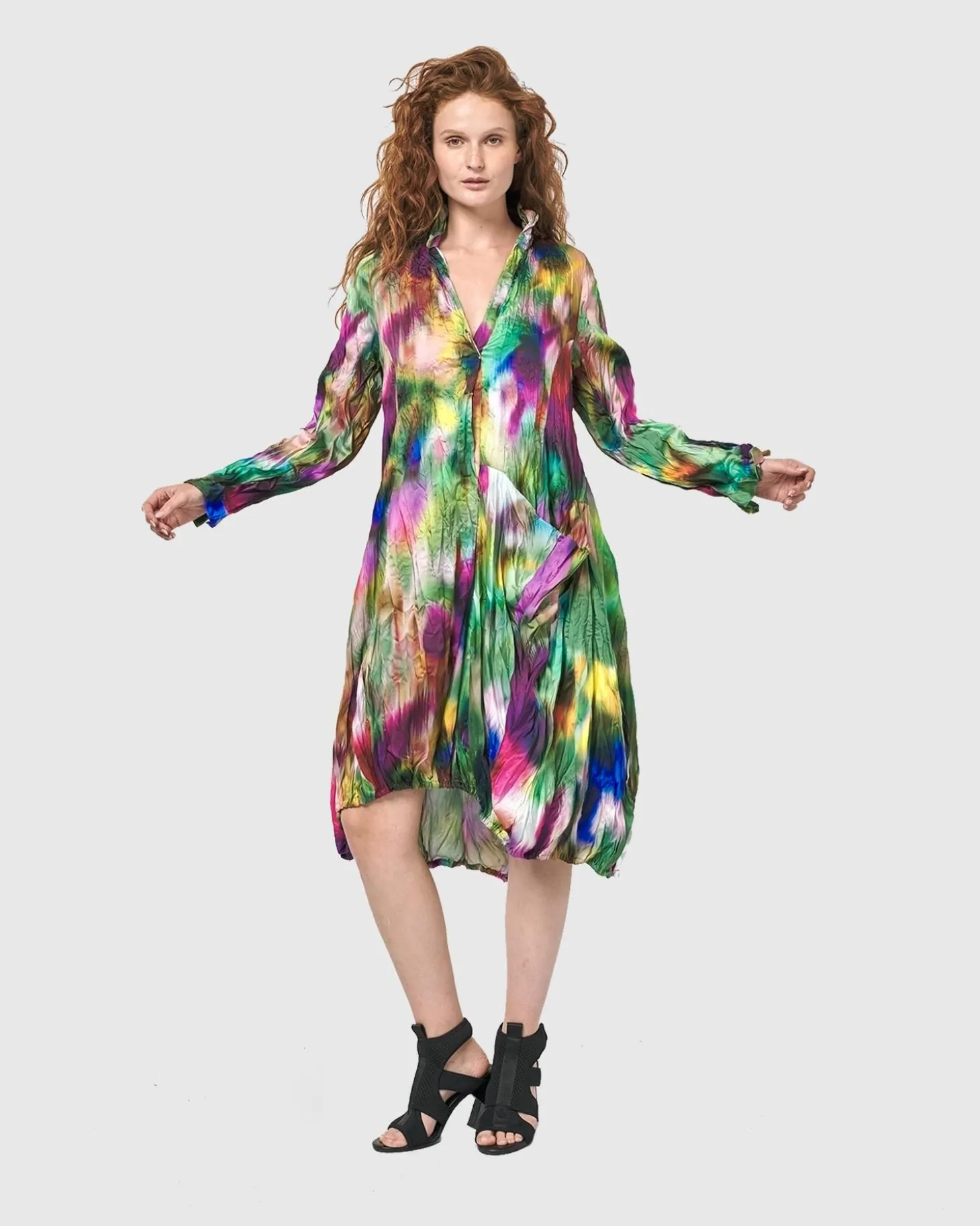 Aurora Wonderful Pocket Dress, Watercolor