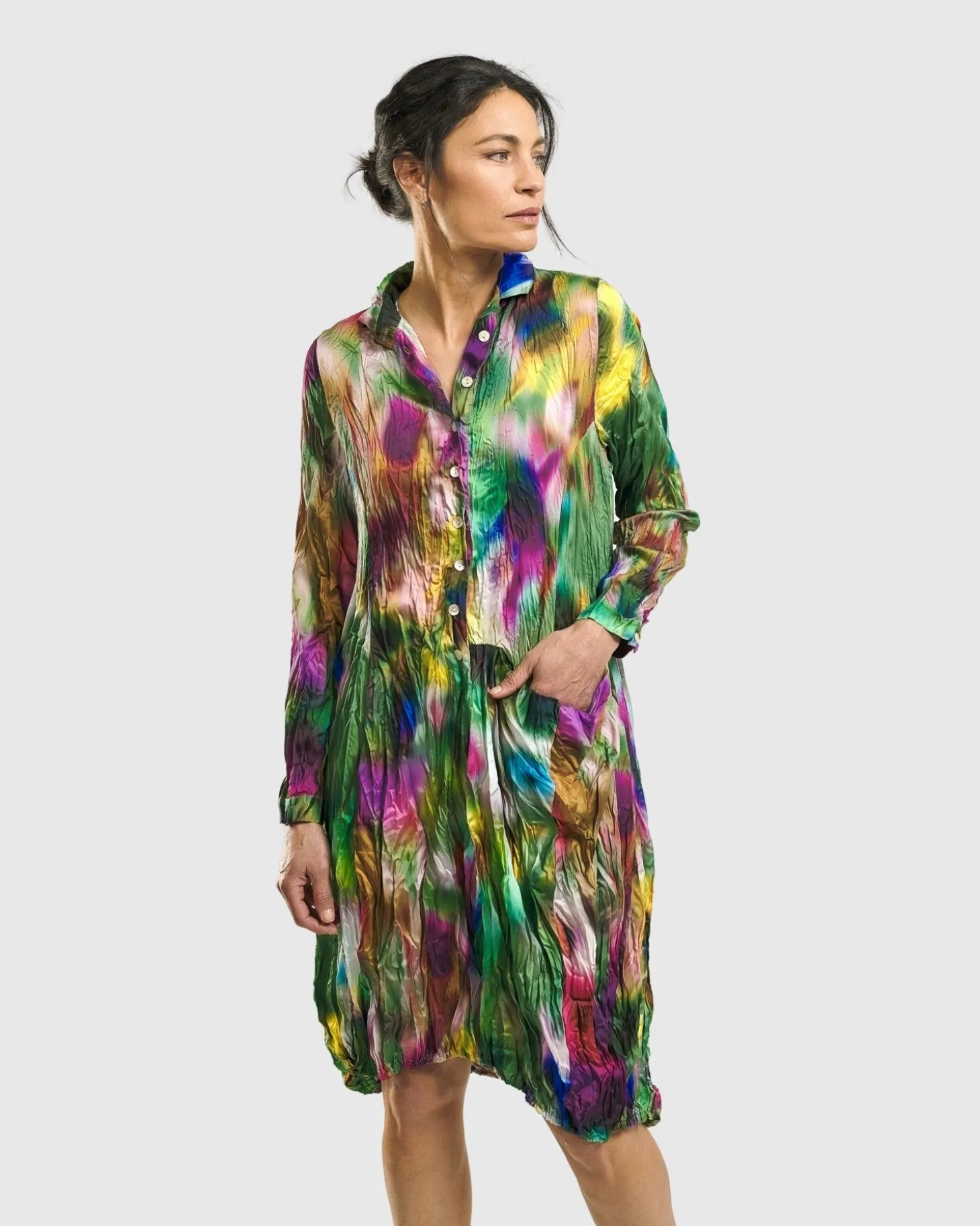 Aurora Wonderful Pocket Dress, Watercolor