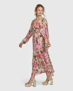 Azalea Chiffon Maxi Dress, Floral