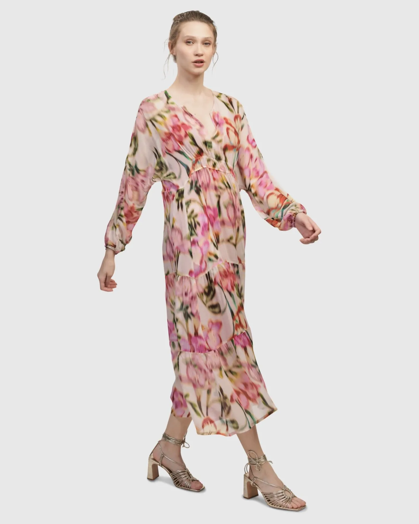Azalea Chiffon Maxi Dress, Floral