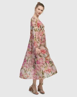 Azalea Chiffon Maxi Dress, Floral