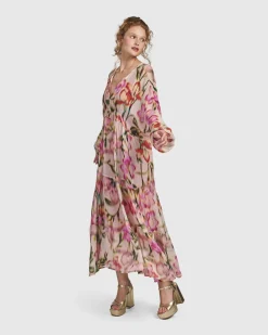 Azalea Chiffon Maxi Dress, Floral