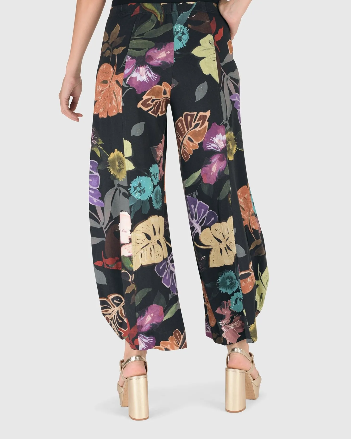 Bali Punto Pants, Leaves Multi