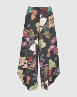 Bali Punto Pants, Leaves Multi