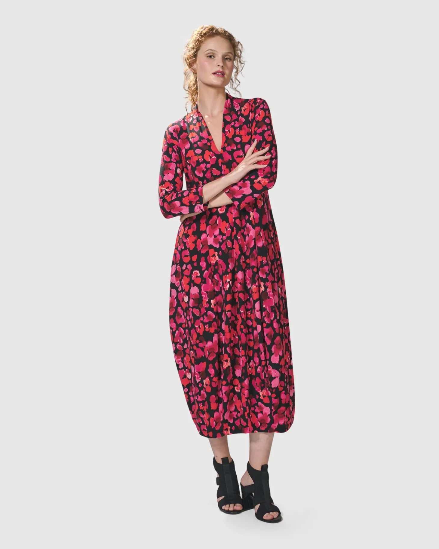 Begonia Cocoon Dress, Petals
